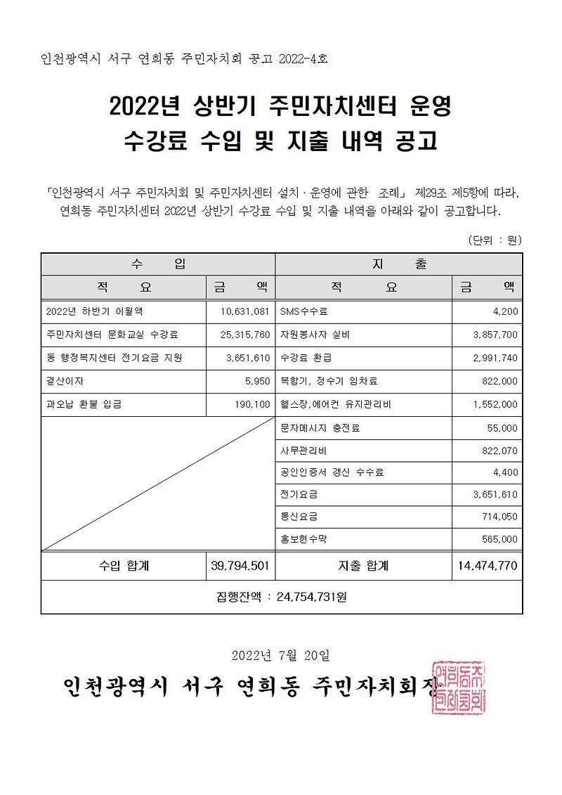 2022년_상반기_주민자치센터_수강료_수입지출내역_공고문001.jpg 이미지