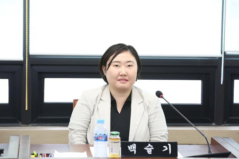 제268회 제1차 환경경제안전위원회(백슬기 위원) 사진