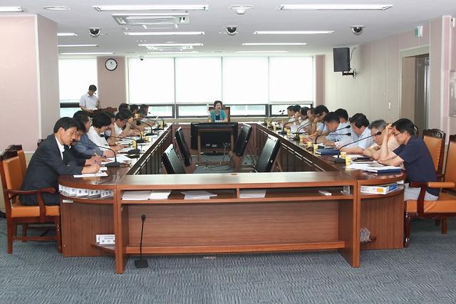 백석가교 철거 반대 서구민 서명운동관련 동장회의 사진