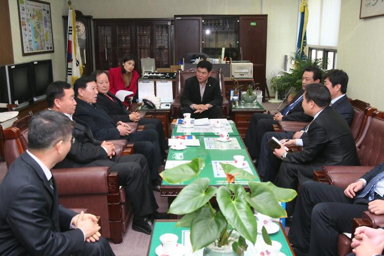 중국 산동성 문등시 대표단 방문 사진