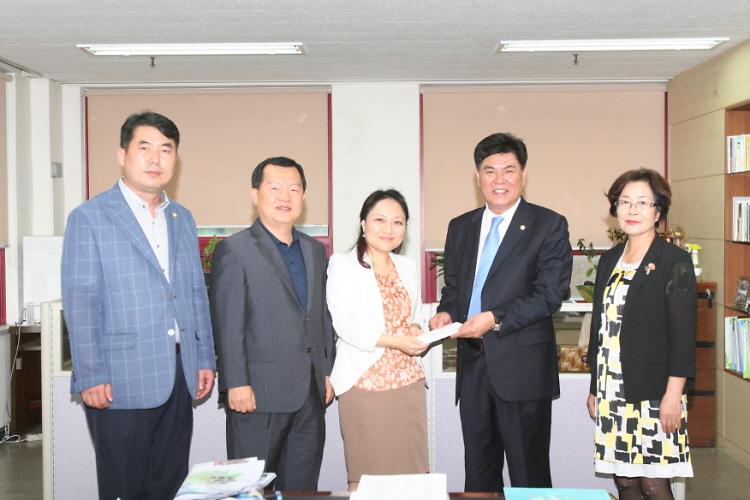 추석맞이 사회복지시설 위문 사진