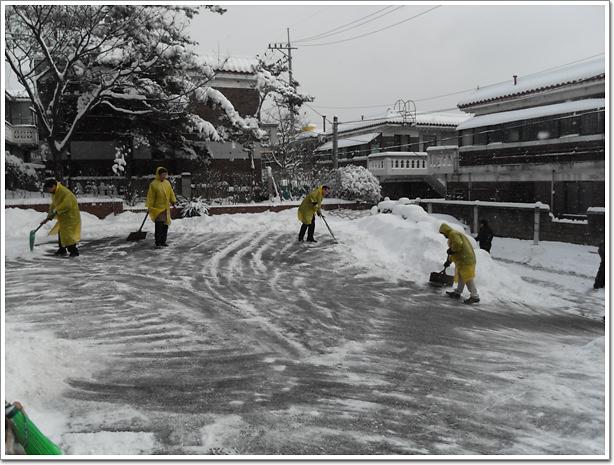 제설작업 사진