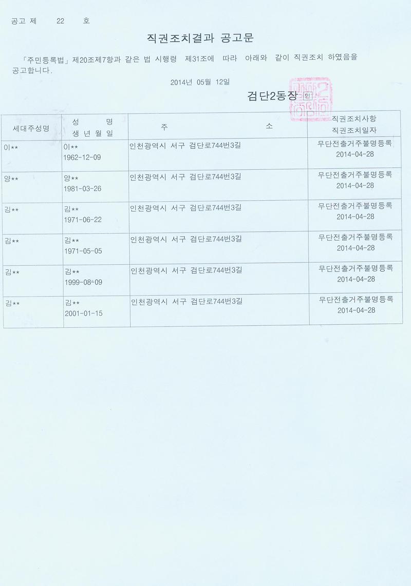 직권조치 결과 공고문002.jpg 이미지