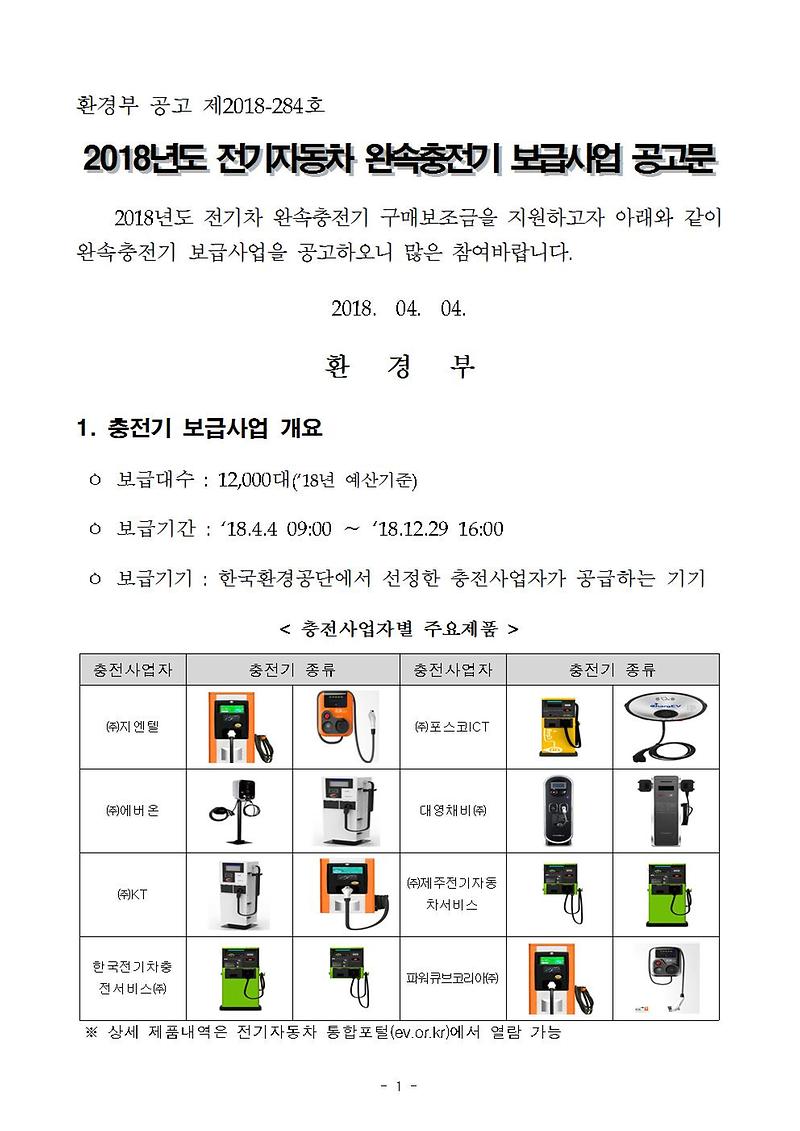 2018년도_전기자동차_완속충전기_보급사업_공고문001.jpg 이미지