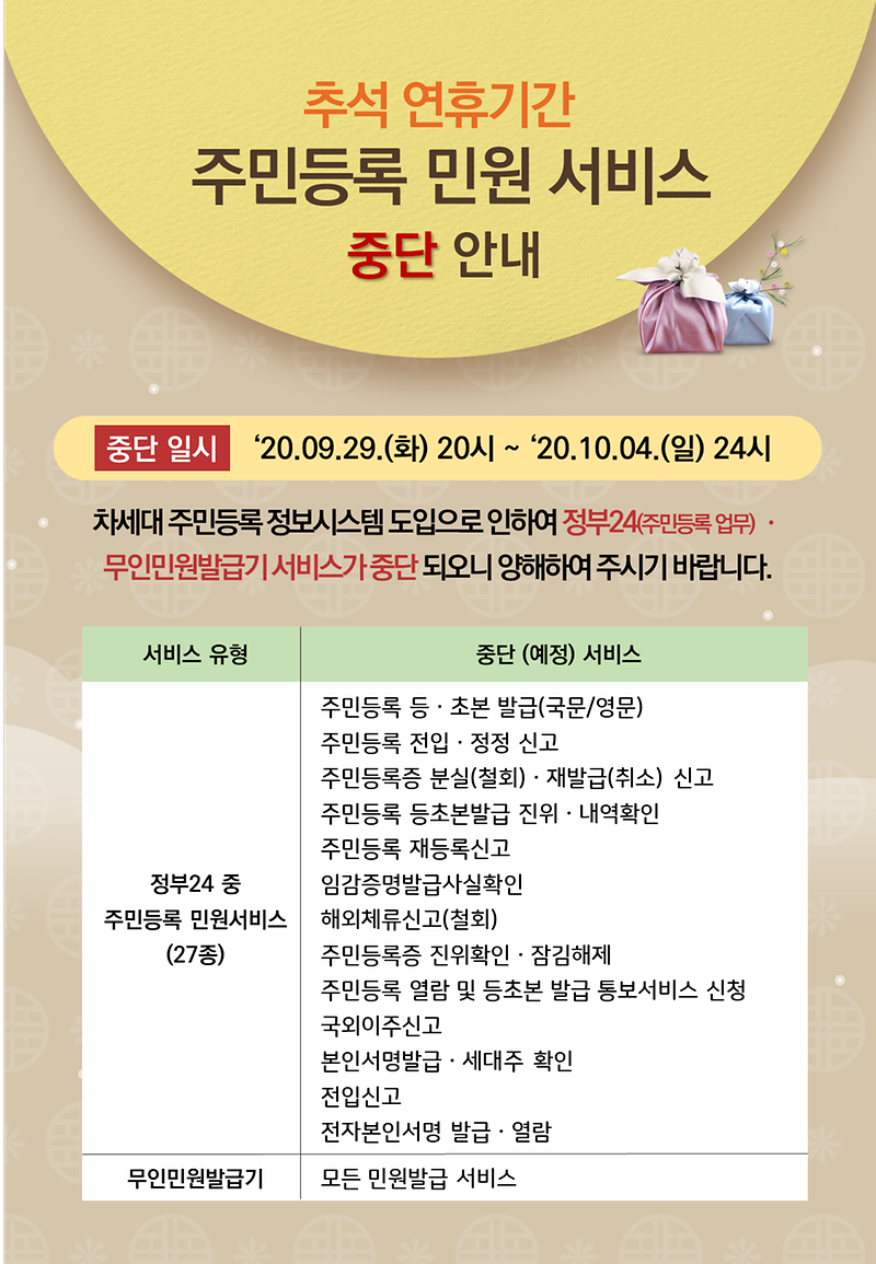3.주민등록_민원서비스_중단_안내문.png 이미지