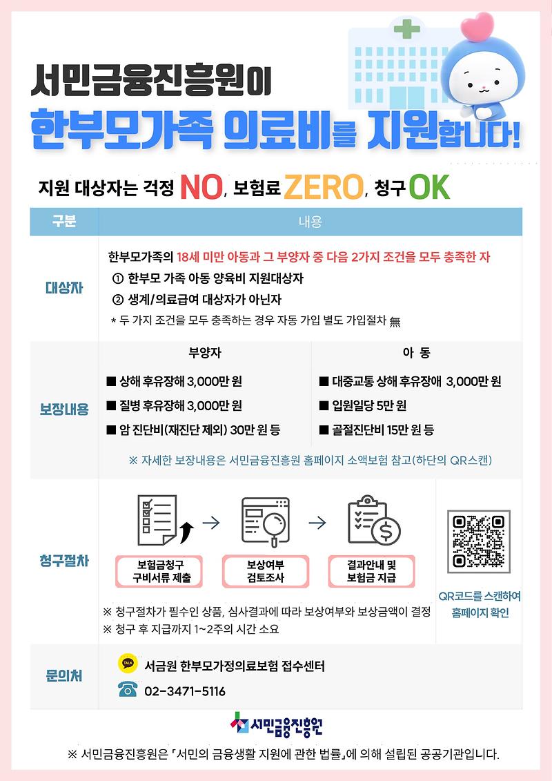 (붙임1)_서민금융진흥원_한부모가족_의료보험_포스터_1.jpg 이미지