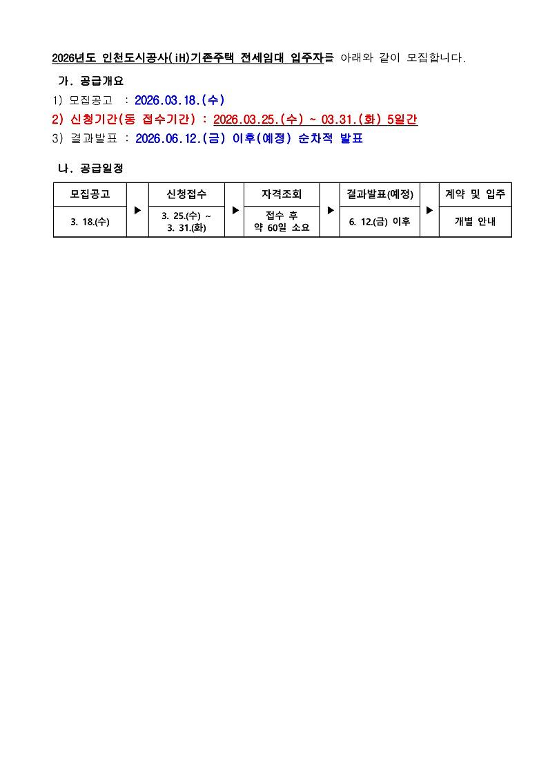 2026년_인천도시공사(iH)기존주택_전세임대_예비입주자_모집공고_협조_요청.jpg 이미지