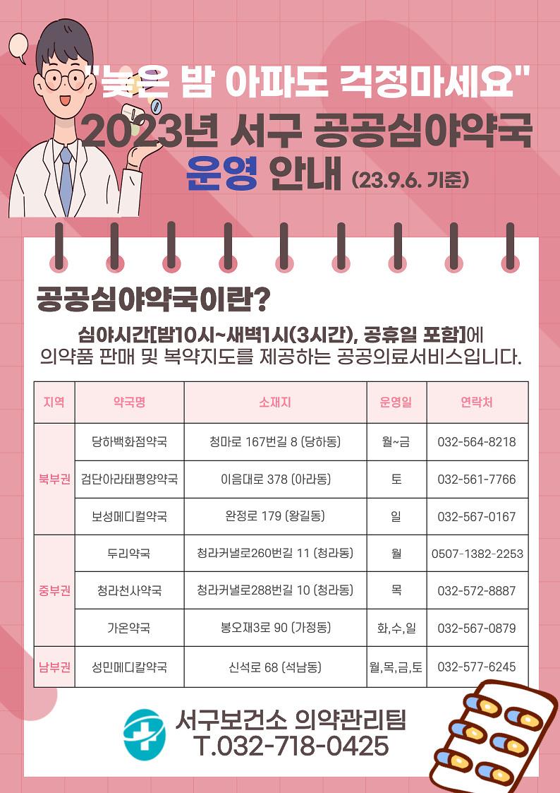 2023년도_서구_공공심야약국_운영_안내(23.09.06_기준).jpg 이미지