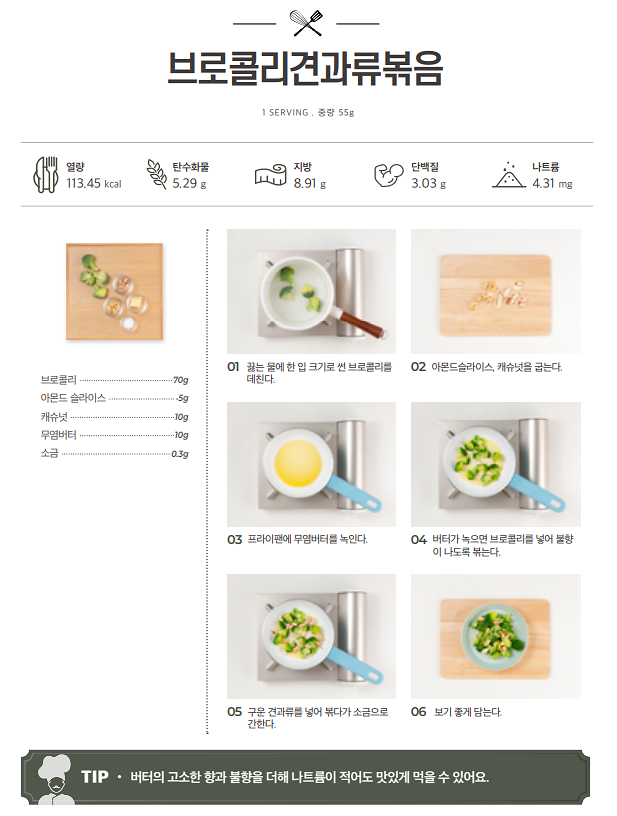 10월_저염메뉴_브로콜리견과류볶음.png 이미지