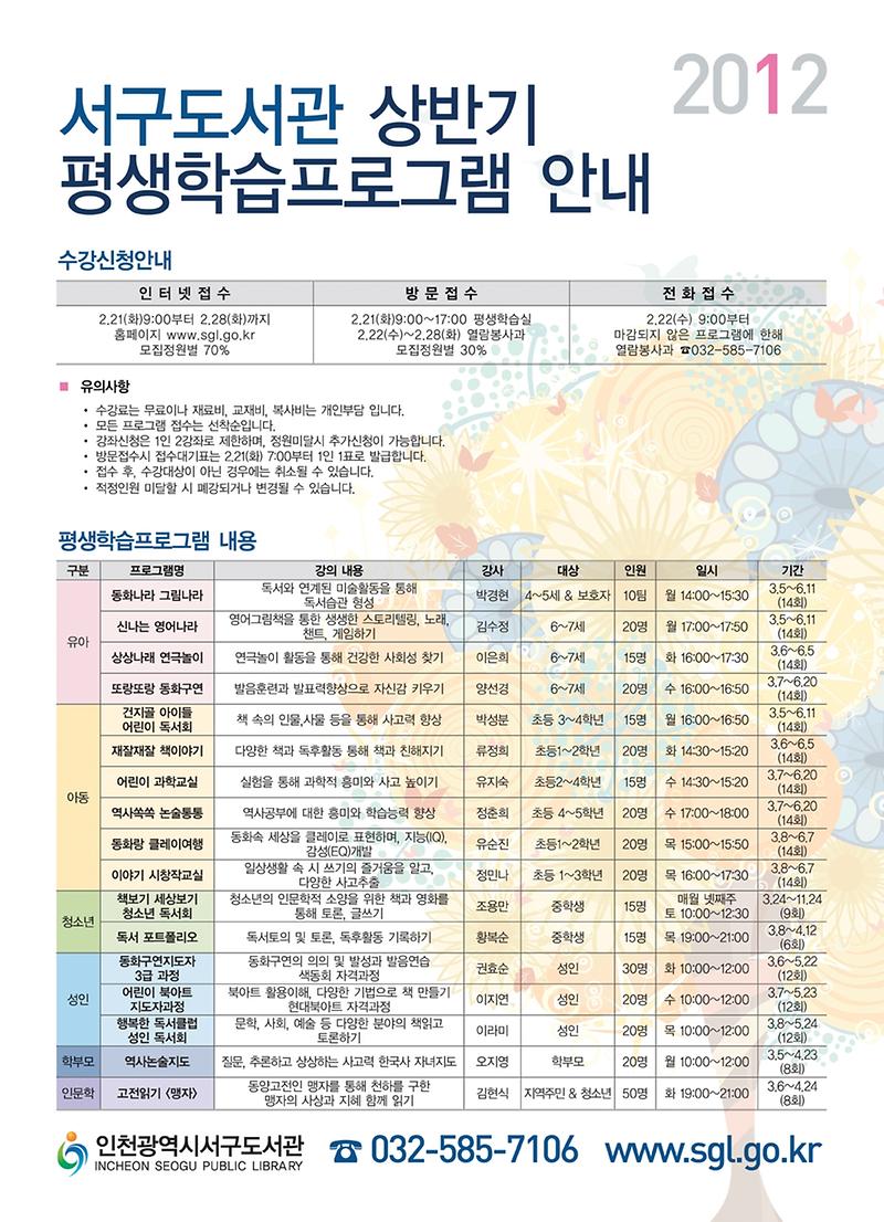 2012년 상반기 평생학습프로그램 모집안내문.JPG 이미지