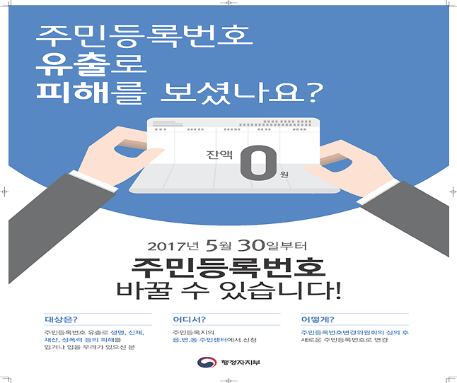 주민등록번호변경_홍보_포스터.png 이미지