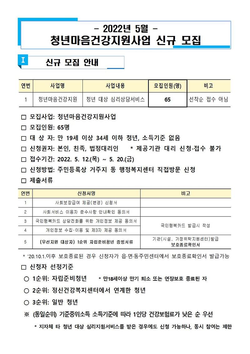 2022년_5월_청년마음건강지원사업_신규_모집_안내001.jpg 이미지