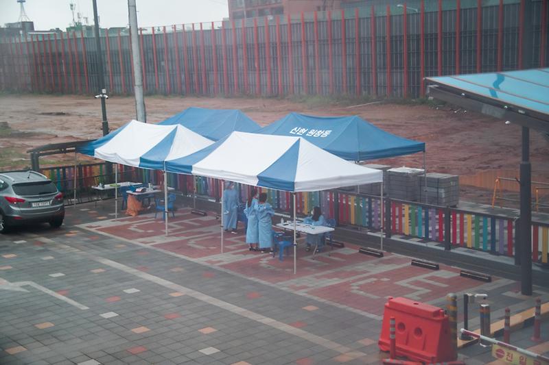 20200723 정서진중앙시장 코로나19 긴급현장대응 선별진료소 설치 사진