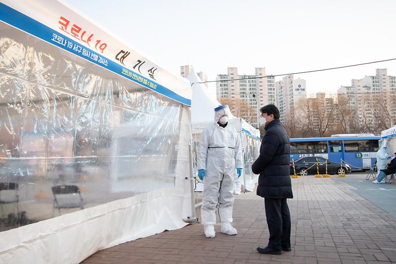 20201217 검암역 선별진료소 격려방문 사진