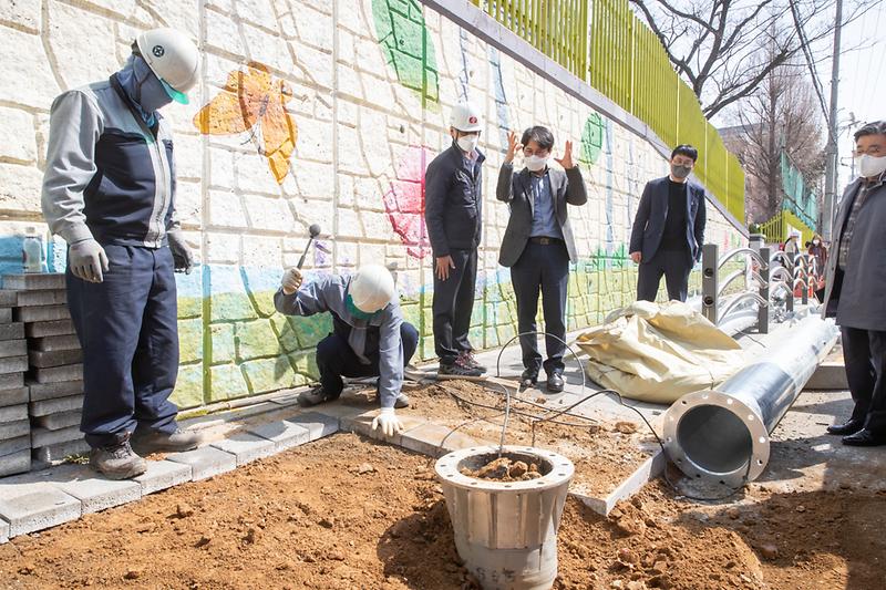 20210331 서곶중학교 전주 이설 현장 점검 사진