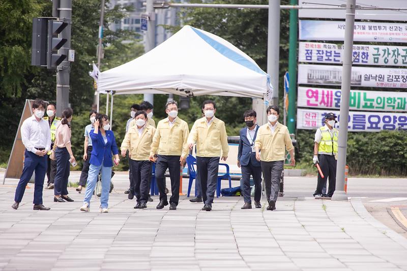 20210714 인천 시장 서구 선별진료소 현장 방문 사진