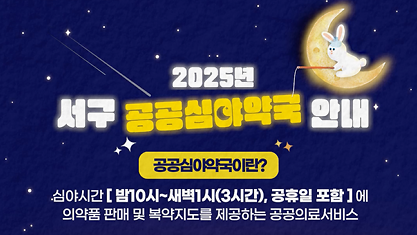 [엘리베이터 광고] 2025 공공심야약국 운영 안내 사진
