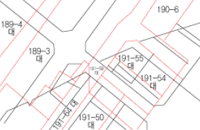 종이지적의 부정확성 중 지형변동형 이미지 예