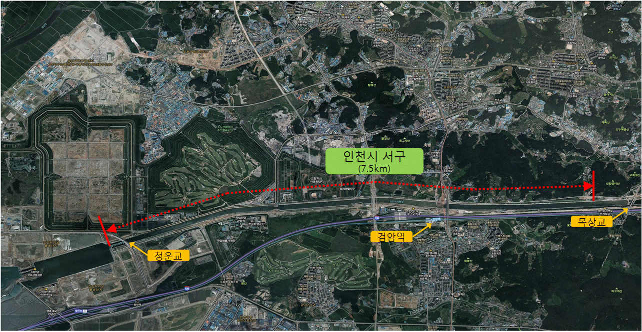 국가하천 위치도 이미지-청운교부터 목상교까지 7.5km
