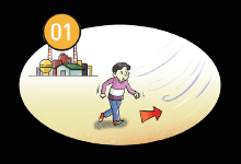 실외 대피 시 행동요령 이미지1