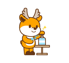 손 소독 하는 동동이